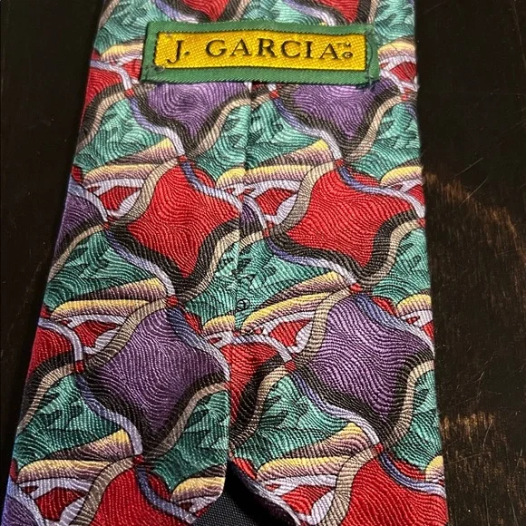 Vintage J. Garcia Multicolor Geometric Tie - Picture 2 of 4